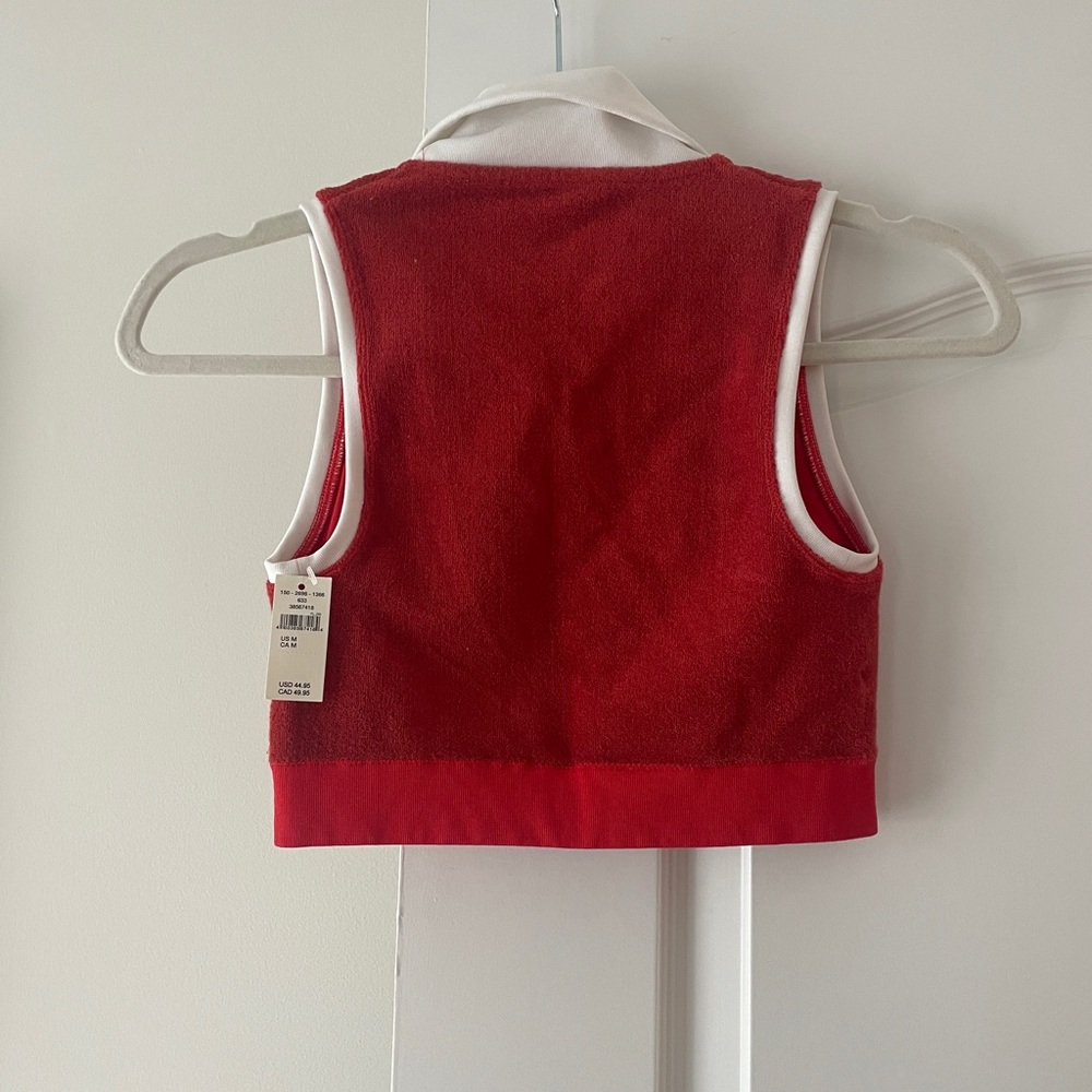 Aerie Red and White Crop Top - Picture 5 of 7